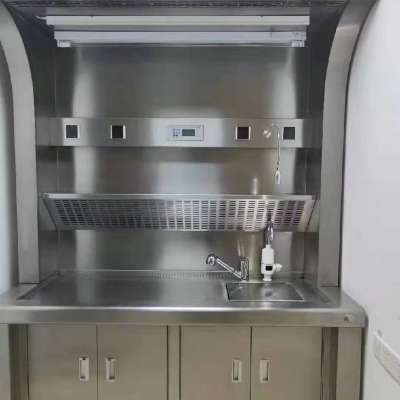 Stainless steel pathology sampling table stainless steel lab centre table with sink