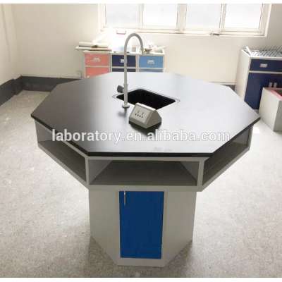 Steel lab work table workbench school lab furniture price student octagonal lab work bench for school